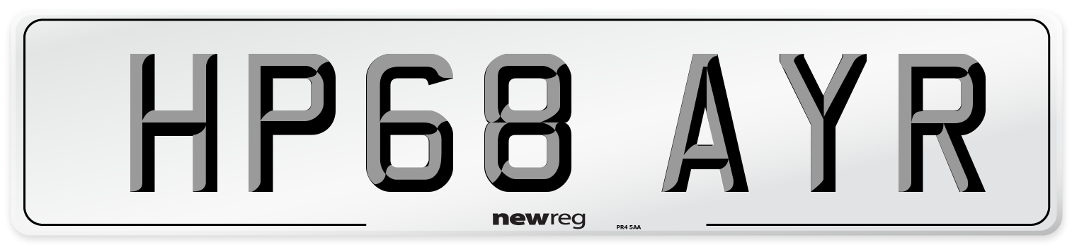 HP68 AYR Number Plate from New Reg